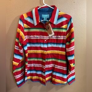 Tasha Polizzi Serapa Colt 44 Button Shirt NWT M